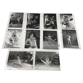 Vintage Erotic Nude Original Bondage Magazine Movie Production 8 x 10 Photo Shoot Collection Lot