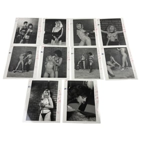 Vintage Erotic Nude Original Bondage Magazine Movie Production 8 x 10 Photo Shoot Collection Lot