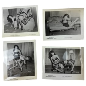 Vintage Original Bettie Page Bondage Photo Lot (4) – Irving Klaw Production