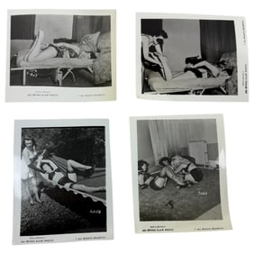 Vintage Original Bettie Page Bondage Photo Lot (4) – Irving Klaw Production