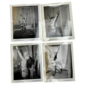 Vintage Original Bettie Page Bondage Photo Lot (4) – Irving Klaw Production