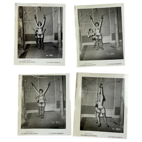 Vintage Original Bettie Page Bondage Photo Lot (4) – Irving Klaw Production