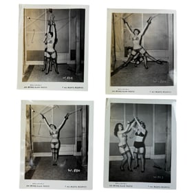 Vintage Original Bettie Page Bondage Photo Lot (4) – Irving Klaw Production