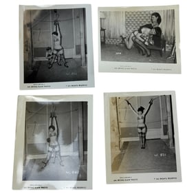 Vintage Original Bettie Page Bondage Photo Lot (4) – Irving Klaw Production