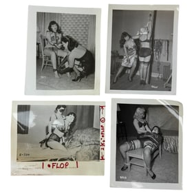 Vintage Original Bettie Page Bondage Photo Lot (4) – Irving Klaw Production
