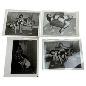 Vintage Original Bettie Page Bondage Photo Lot (4) – Irving Klaw Production