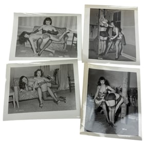 Vintage Original Bettie Page Bondage Photo Lot (4) – Irving Klaw Production
