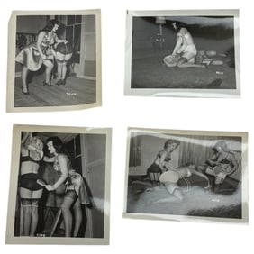 Vintage Original Bettie Page Bondage Photo Lot (4) – Irving Klaw Production