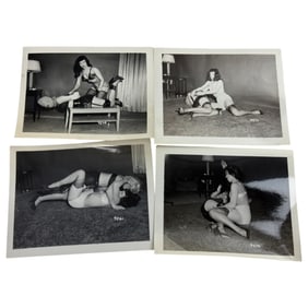 Vintage Original Bettie Page Bondage Photo Lot (4) – Irving Klaw Production
