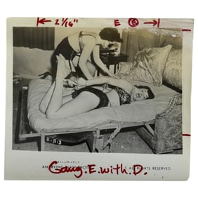 Vintage Original Bettie Page Bondage Pre Production Proof Photography Final Print – Irving Klaw