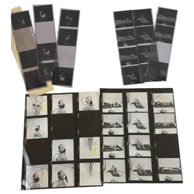 Vintage Burlesque Fetish Male Model Contact Sheet with Original Negatives – 8" x 10" – Burlesque