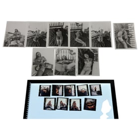 Vintage Nude Erotic Photo with Negatives Burlesque Magazine Model
