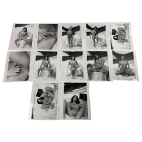 Vintage Nude Erotic Photo with Negatives Burlesque Magazine Model