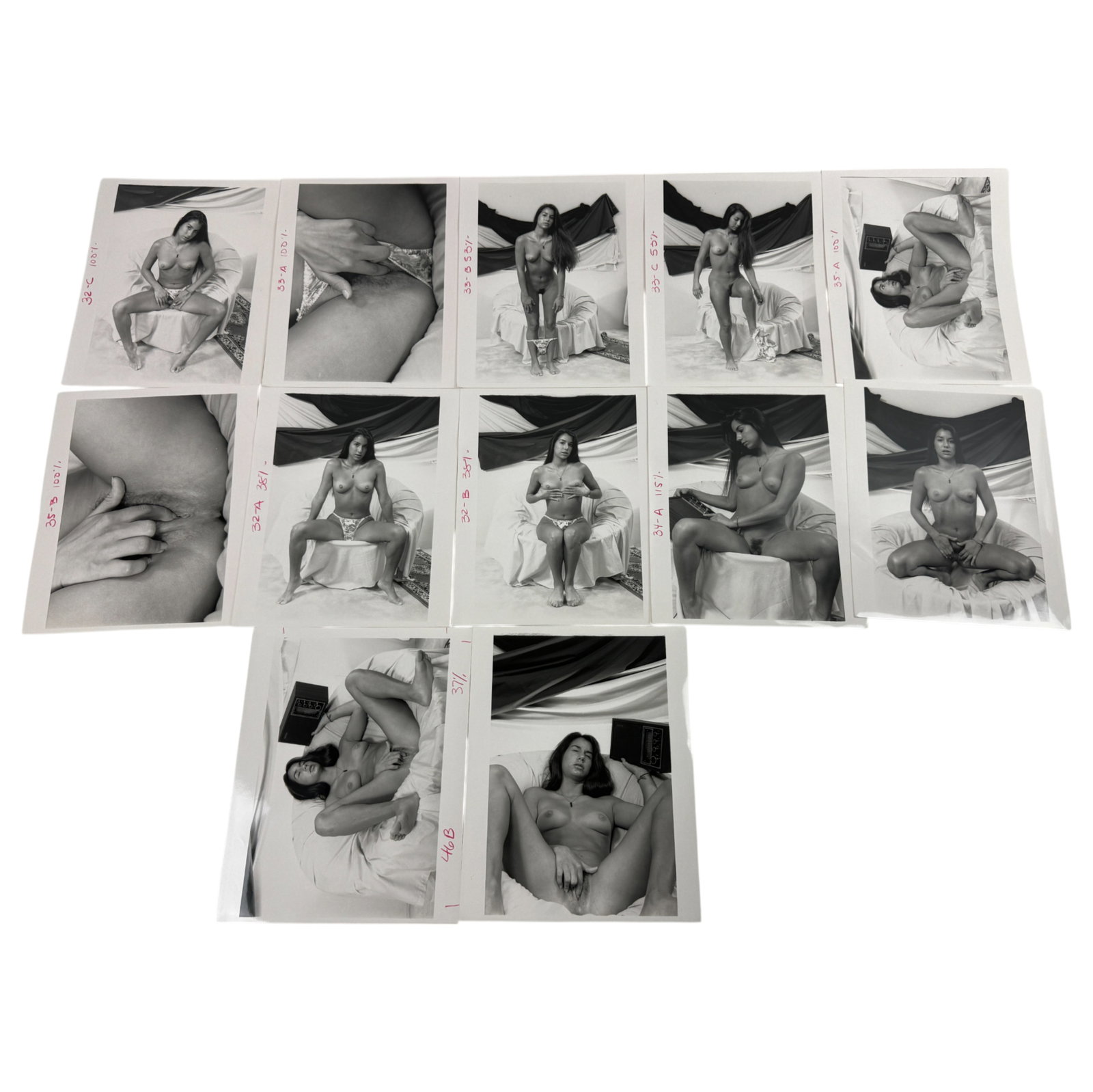 Vintage Nude Erotic Photo with Negatives Burlesque Magazine Model: Rare original vintage nude erotic photographs with negatives featuring models These photos were part of a professional magazine or video production shoot, showcasing stylized, high-quality imagery typ