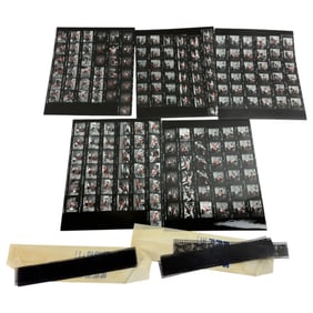 Original Vintage Nude Erotic Fetish & Burlesque Movie Contact Sheet with Negatives – Production