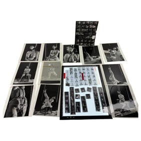 Original Vintage Nude Erotic Fetish & Burlesque Movie Photos Contact Sheets with Negatives –