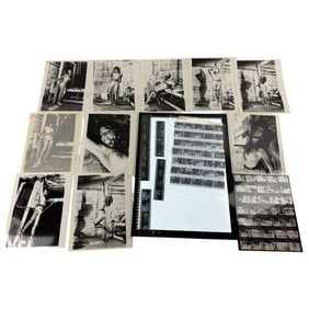 Original Vintage Nude Erotic Fetish & Burlesque Movie Photos Contact Sheets with Negatives –