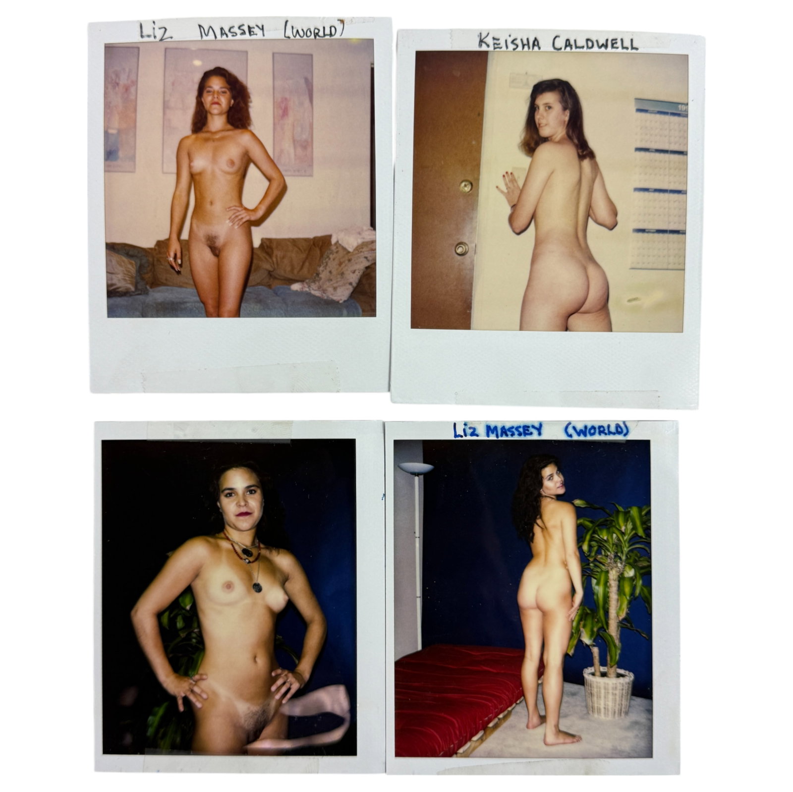 Vintage Erotic Nude Polaroid – Original Bondage Magazine Production Shoot Lot of 4: Original vintage Polaroid photograph featuring an erotic nude model, believed to be taken during a production shoot for a bondage-themed magazine. This unique piece captures raw, unfiltered imagery ch