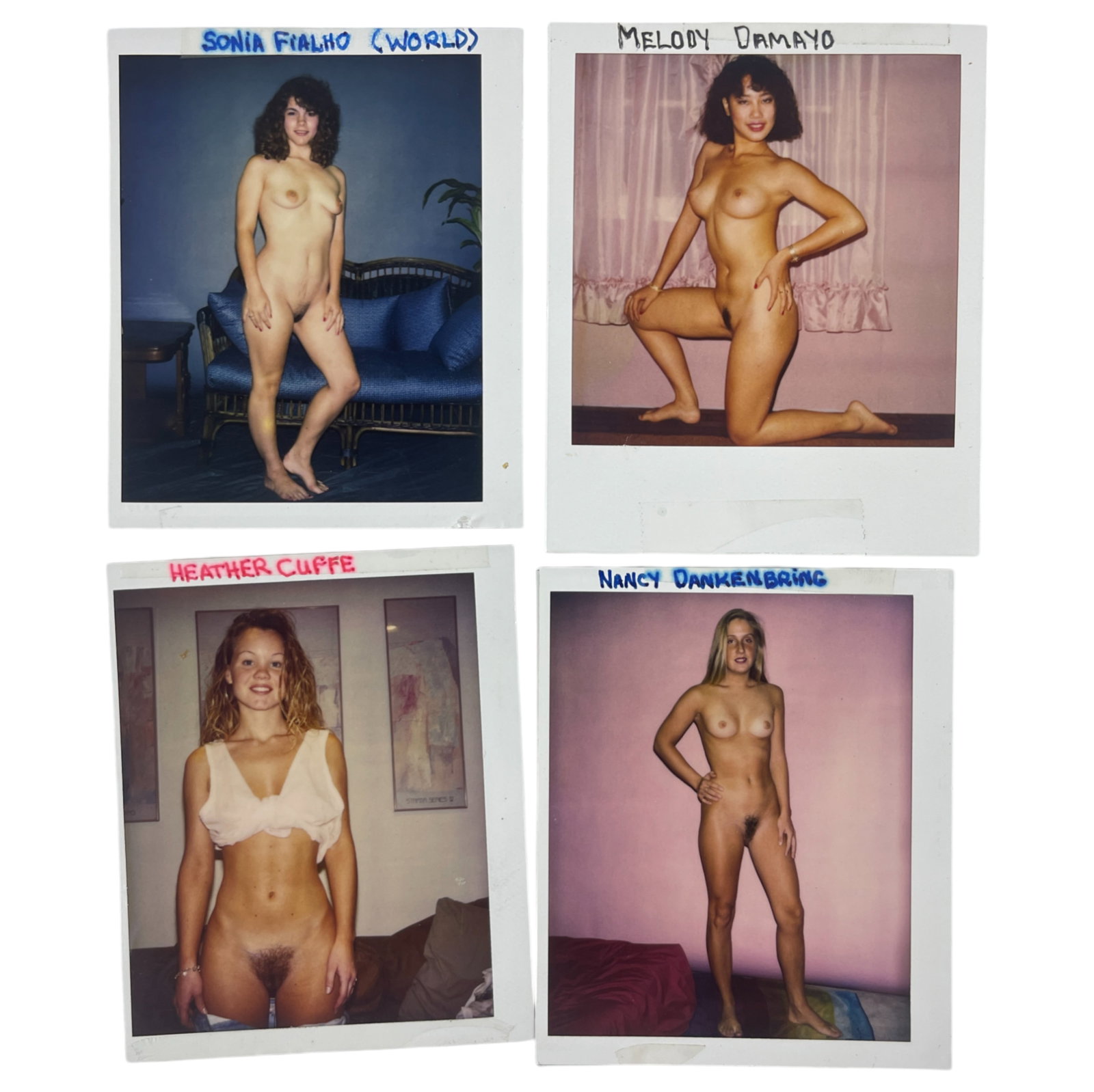 Vintage Erotic Nude Polaroid – Original Bondage Magazine Production Shoot Lot of 5: Original vintage Polaroid photograph featuring an erotic nude model, believed to be taken during a production shoot for a bondage-themed magazine. This unique piece captures raw, unfiltered imagery ch