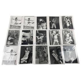 Captured Vintage Bondage Magazine Photo Lot (8" x 10") – Original Erotic Production Stamped Lot of