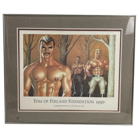 Vintage Tom of Finland 1990 Commemorating a Lifetime of Work Northmen Poster