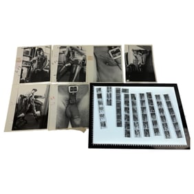 Vintage 1970s Gay Male Erotic Photo and Negatives – Signed BARRAS – 8" x 10" B&W – Magazine or