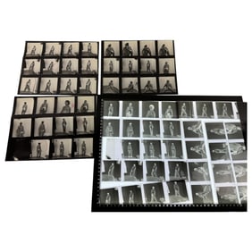 Vintage 1970s Gay Magazine & Movie Production – 3 Contact Sheets with 3" x 2.5" Negatives – B&W
