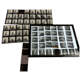 Vintage 1970s Gay Magazine & Movie Production – 3 Contact Sheets with 3" x 2.5" Negatives – B&W