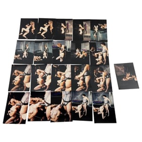 Lot of 20 Vintage 4" x 6" Color Photos – Behind-the-Scenes Bondage Fetish Nude Movie Production
