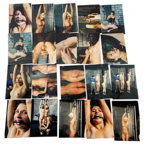 Lot of 20 Vintage 4" x 6" Color Photos – Behind-the-Scenes Bondage Fetish Nude Movie Production