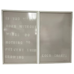 modern Coco Chanel painting 2 piece