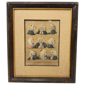 Vintage Satirical Print "Law Sketches From Nature"