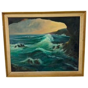 Vintage R. L. Barriett Painting "Hidden Water" from 1967