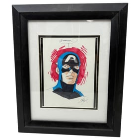 Captain America Marker and Ink Drawing