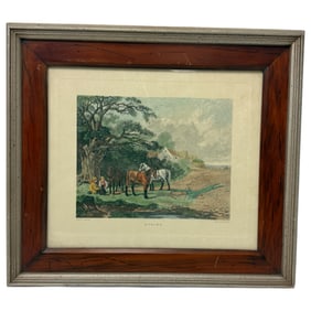 Vintage Hand-colored painting "Spring" painted by J. Dearman an engraved by D. Wolstenholme