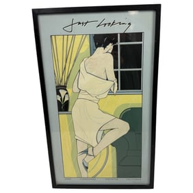 Vintage Patrick Nagel serigraph titled "just looking"