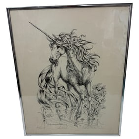 Nancy Chien Eriksen 1976 "Silent Call" Signed Fantasy Etching 206/500