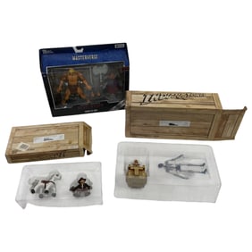 Vintage Indiana Jones Action Figures an He-Man Action Figure includes Savage He-man an Orko