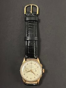 AZUR Vintage 18k Gold Chronograph Manual Wind Wrist Watch