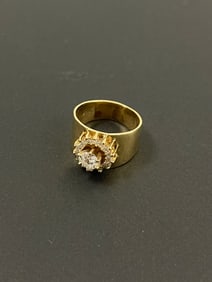 Vintage 14k Gold .40 Karat Diamond Ring size 6 weight 6.61 grams