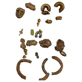 Ancient High Karat Gold Jewelry Fragement Collection
