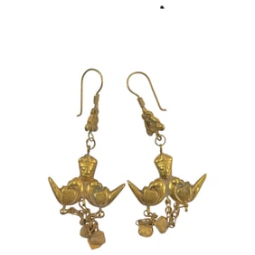 Ancient High Karat Gold Earring Pair Jewelry
