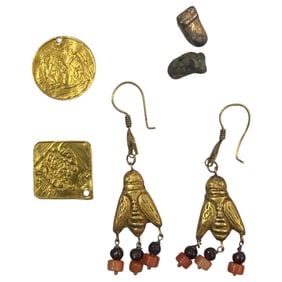 Anncient High Karat Gold Earring Collection Lot