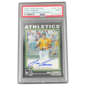 2004 Topps Retired Jose Canseco Signature Autograph #TA-JCA PSA 9 Baseball Card