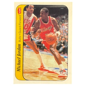 Michael Jordan 1986 Fleer Sticker Card #8 Rookie Basketball Card