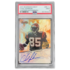 2001 Bowman's Best Chad Johnson Certified Auto #BB-CJ PSA 9 NFL Card
