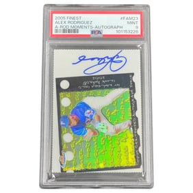 2005 Finest Alex Rodriguez A-Rod Moments Auto #FAM23 8/13 PSA 9 POP 1 Baseball Card