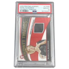 2005 Pristine Legends Marilyn Monroe Celebrity Threads #CTMM PSA 10 Card