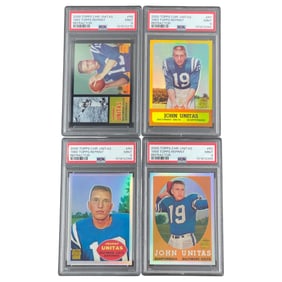 2000 Topps Chrome Johnny Unitas PSA 9 Football Trading Cards