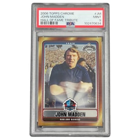 2006 Topps Chrome John Madden Hall of Fame Tribute PSA 9 Football Card